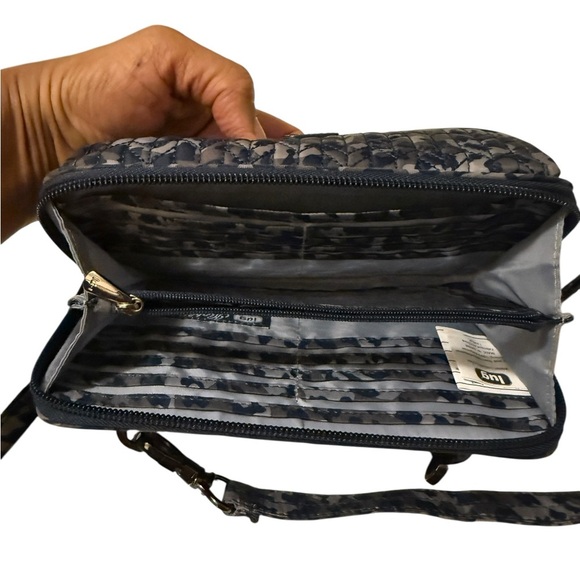 Lug Blue and Gray Patterned Crossbody Bag in excellent condition - Picture 6 of 14